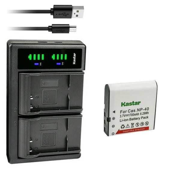 Kastar 1-Pack Battery and LTD2 USB Charger Replacement for DLI202, D-Li217, DLi217 NP-40, NP40, NP40C, NP-40DBA, NP40DBA, NP-40DCA, NP40DCA PAC-0040, PAC0040, SKL-60VG0376121700023