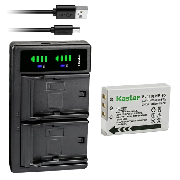 Kastar 1-Pack Battery and LTD2 USB Charger Replacement for Fujifilm FinePix F30, FinePix F31FD, FinePix REAL 3D W1, FinePix X30, FinePix X70, FinePix X100, FinePix X100S, FinePix X100LE Digital Camera