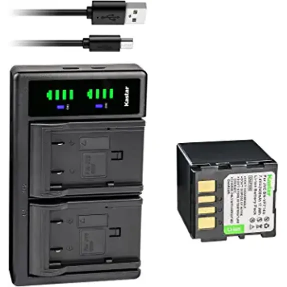 Kastar 1-Pack Battery and LTD2 USB Charger Replacement for JVC GR-D450E GR-D450EG GR-D570 GR-D570KR GR-D640 GR-D640E GR-D640EX GR-D640EY GR-D640EZ GR-D640U GR-D640US GR-D645 GR-D645E GR-D645EG
