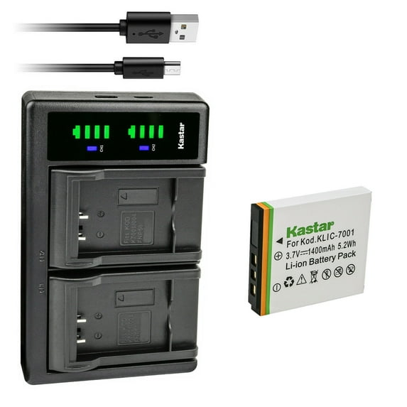 Kastar 1-Pack Battery and LTD2 USB Charger Replacement for MEDION Life S47000, Life X47006, MD85416, MD85562, MD86063, MD86084, MD86288, MD86390, Polaroid T10035, T1031, T-1031, T-1035, T1232, T1234