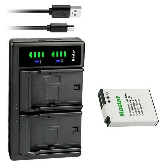 Kastar 1-Pack Battery and LTD2 USB Charger Replacement for Nikon EN-EL12 ENEL12 Battery, Nikon MH-65 MH-65P Charger, Nikon Coolpix S9700, Coolpix S9700s, Coolpix S9900, Coolpix S9900s Camera