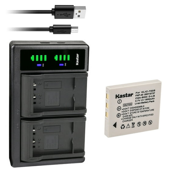 Kastar 1-Pack Battery and LTD2 USB Charger Replacement for Sanyo NP-40 Battery, Sanyo UF553436 Charger, Sanyo Xacti VPC-E870, Xacti VPC-E870G, Xacti VPC-E875, Xacti VPC-E875EX, Xacti VPC-E890