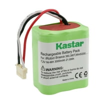 Kastar 1-Pack Battery Ni-MH 7.2V 3000mAh, Replacement for iRobot 4409709 GPRHC202N026 Battery, iRobot Braava 380, iRobot Braava 380T, iRobot Mint 5200, iRobot Mint 5200B, iRobot Mint 5200C Cleaner