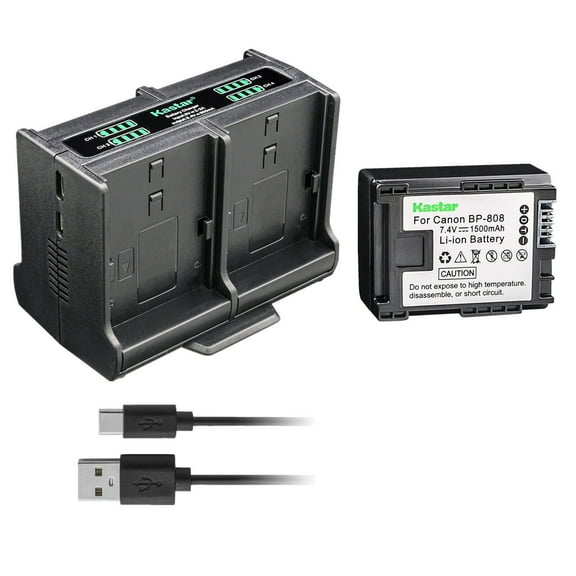 Kastar 1-Pack Battery and Quadruple Charger Compatible with Canon HF G10, HF G20, VIXIA HF M30, VIXIA HF M31, VIXIA HF M32, VIXIA HF M36, VIXIA HF M300, VIXIA HF M301, VIXIA HF M306 Camera
