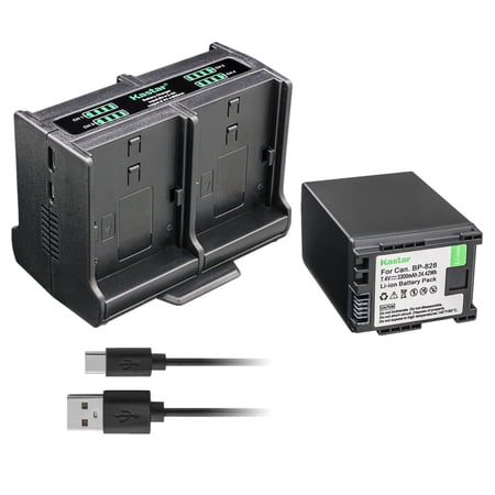 Kastar 1-Pack Battery and Quadruple Charger Compatible with Canon VIXIA HF G60, HF G70, VIXIA GX10, XF400 XF405 XA10 XA11 XA15 XA20 XA25 XA30 XA35 XA40 XA45 XA50 XA55 XA60 XA65 XA70 XA75 Camera