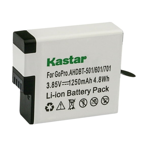 Kastar 1-Pack Battery Replacement for GoPro AABAT-001, HERO, HERO5 HERO 5, AHDBT-501, AHBBP-501, HERO6 HERO 6, AHDBT-601, AHBBP-601, HERO7 HERO 7, AHDBT-701, AHBBP-701 Battery