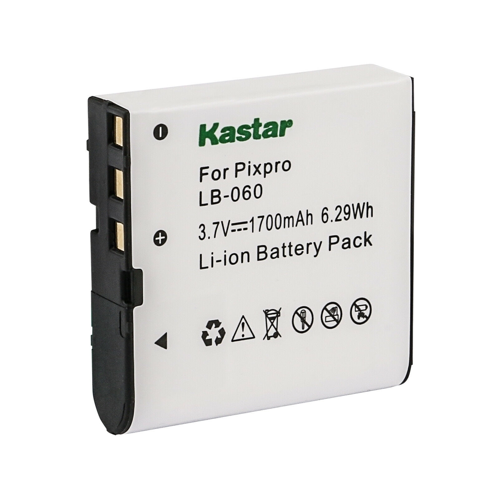 Kastar 1-Pack Battery Replacement for Kodak LB-060 LB060 Battery, Kodak PixPro AZ522, PixPro AZ525, PixPro AZ526, PixPro AZ527, PixPro AZ528 Camera, Minolta MN53Z 16MP FHD Wi-Fi Bridge Camera