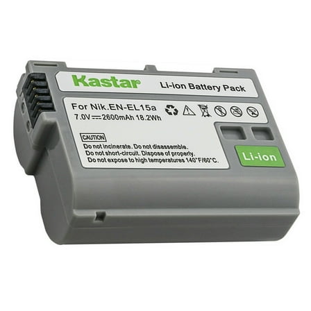 Kastar 1-Pack Battery Replacement for Nikon EN-EL15, EN-EL15a, EN-EL15b, EN-EL15e Battery, Nikon MH-25, MH-25a Charger, Nikon Z 5, Z5 Camera, Nikon MB-D11, MB-D12, MB-D14, MB-D15, MB-D16, MB-D18