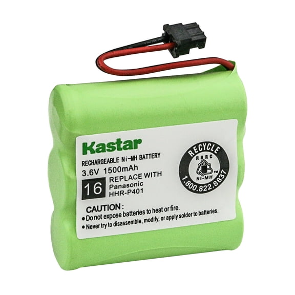 Kastar 1-Pack Battery Replacement for Panasonic HHR-P401 HHR-P401A PQKK10093 TYPE 16 Battery, Panasonic KX-TG2570 KX-TG2570B KX-TG2575 KX-TG2650 KX-TG2670 KX-TG2680 KX-TG2690 M240 M240B