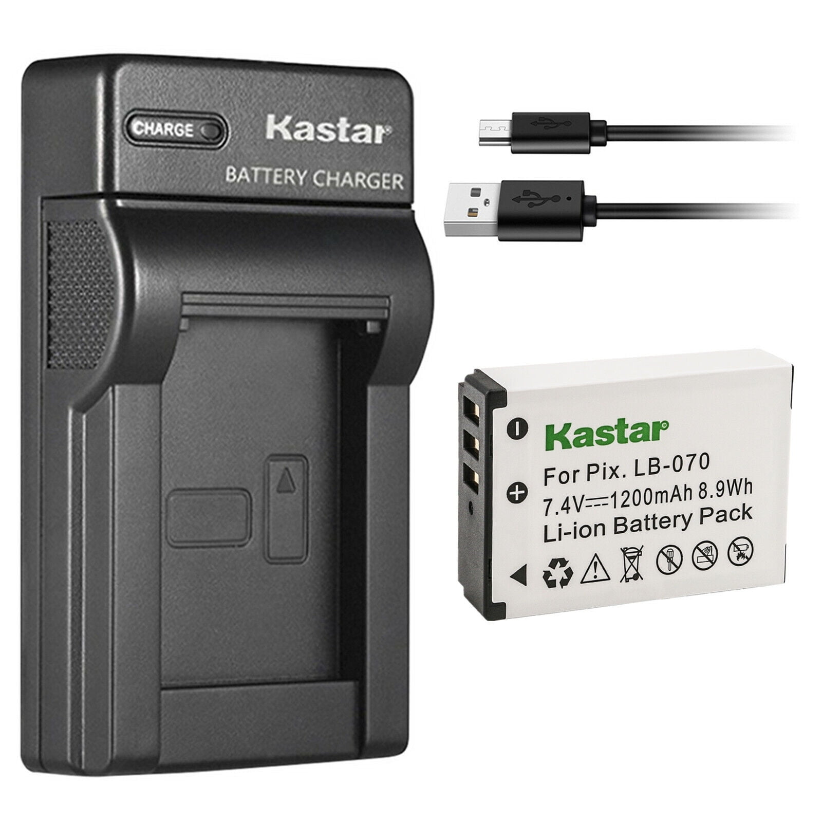 Caricabatteria Singolo Per Fotocamera Kodak PIXPRO (LB-070) E Minolta MN67Z – Alimentatore AC/DC 100-240V Con Spia LED - 2