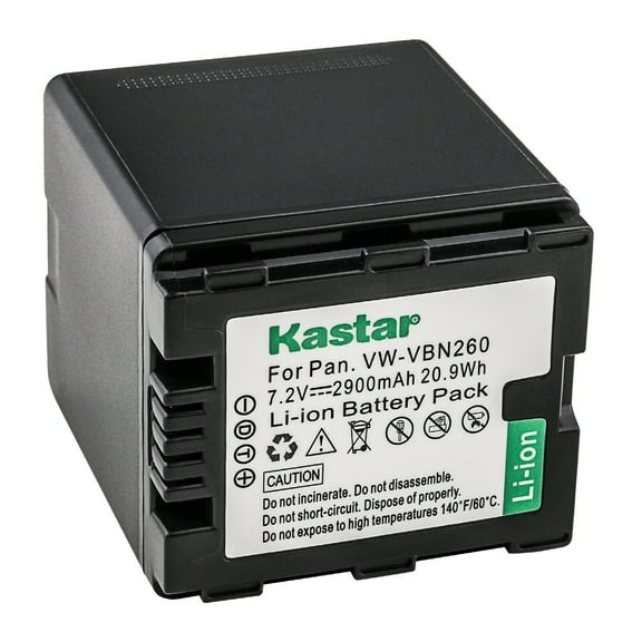 Kastar 1-Pack Battery VW-VBN260 Replacement for Panasonic VW-VBN260, VW-VBN130, VW-VBN070 Battery, Panasonic HDC-SD800, HDC-SD800GK, HDC-SD800GK-3D, HDC-SD800K, HDC-SD800P Camera