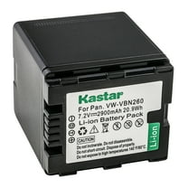 Kastar 1-Pack Battery VW-VBN260 Replacement for Panasonic VW-VBN260, VW-VBN130, VW-VBN070 Battery, Panasonic HDC-SD800, HDC-SD800GK, HDC-SD800GK-3D, HDC-SD800K, HDC-SD800P Camera