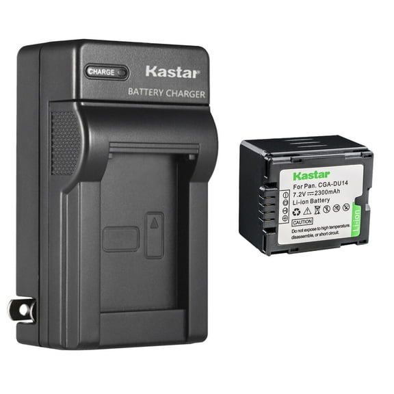 Kastar 1-Pack CGA-DU14 Battery and AC Wall Charger Replacement for Panasonic NV-GS500, NV-GS508, NV-MX500A, PV-GS19, PV-GS29, PV-GS31, PV-GS33, PV-GS34, PV-GS35, PV-GS36, PV-GS39, PV-GS50 Camera
