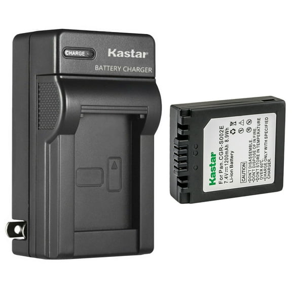 Kastar 1-Pack CGA-S002 Battery and AC Wall Charger Replacement for Panasonic Lumix DMC-FZ5GN, Lumix DMC-FZ5K, Lumix DMC-FZ5PP, Lumix DMC-FZ5S, Lumix DMC-FZ10, Lumix DMC-FZ10EB, Lumix DMC-FZ10EG-K
