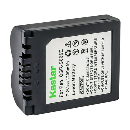 Kastar 1-Pack CGA-S006 Battery Replacement for Panasonic Lumix DMC-FZ35K, Lumix DMC-FZ38, Lumix DMC-FZ38EFK, Lumix DMC-FZ38K, Lumix DMC-FZ50, Lumix DMC-FZ50EBK, Lumix DMC-FZ50EBS Camera