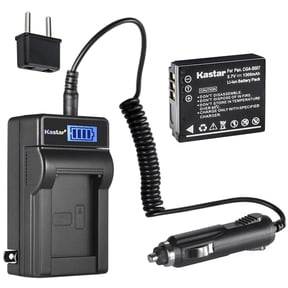 Kastar 1-Pack CGA-S007 Battery and LCD AC Charger Compatible with Panasonic LUMIX DMC-TZ5S, LUMIX DMC-TZ11, LUMIX DMC-TZ15, LUMIX DMC-TZ50, LUMIX DMC-TZ50K, LUMIX DMC-TZ50S, CGR-S007, DMW-BCD10