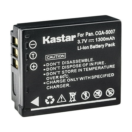 Kastar 1-Pack CGA-S007 Battery Replacement for Panasonic Lumix DMC-TZ11, Lumix DMC-TZ15, Lumix DMC-TZ50, Lumix DMC-TZ50K, Lumix DMC-TZ50S Camera