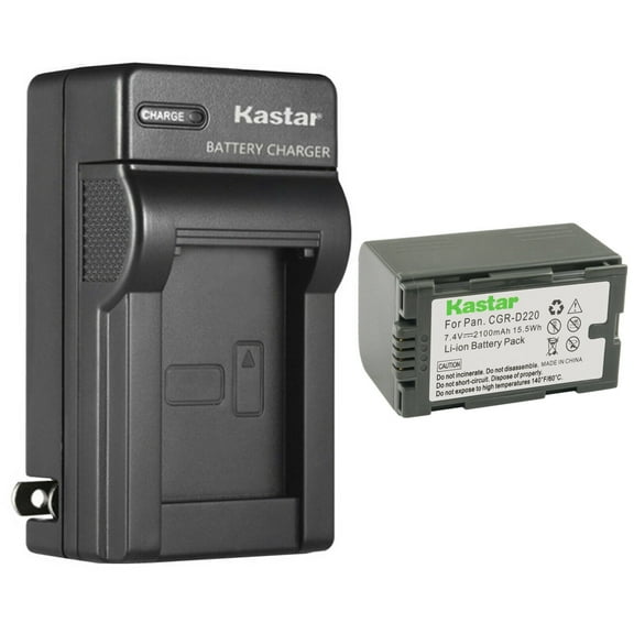 Kastar 1-Pack CGR-D16 Battery and AC Wall Charger Replacement for Panasonic PV-DV151, PV-DV200, PV-DV200K, PV-DV201, PV-DV202, PV-DV203, PV-DV221, PV-DV351, PV-DV400, PV-DV400K, PV-DV401 Camera
