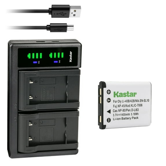 Kastar 1-Pack CNP-80 Battery and LTD2 USB Charger Compatible with Casio Exilim EX-N10, Exilim EX-N20, Exilim EX-N50, Exilim EX-S5, Exilim EX-S6, Exilim EX-S7, Exilim EX-S8, Exilim EX-S9 Camera