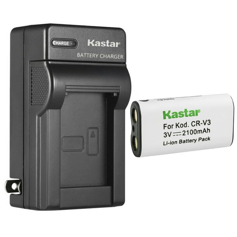 Kastar 1-Pack CR-V3 Battery and AC Wall Charger Replacement for