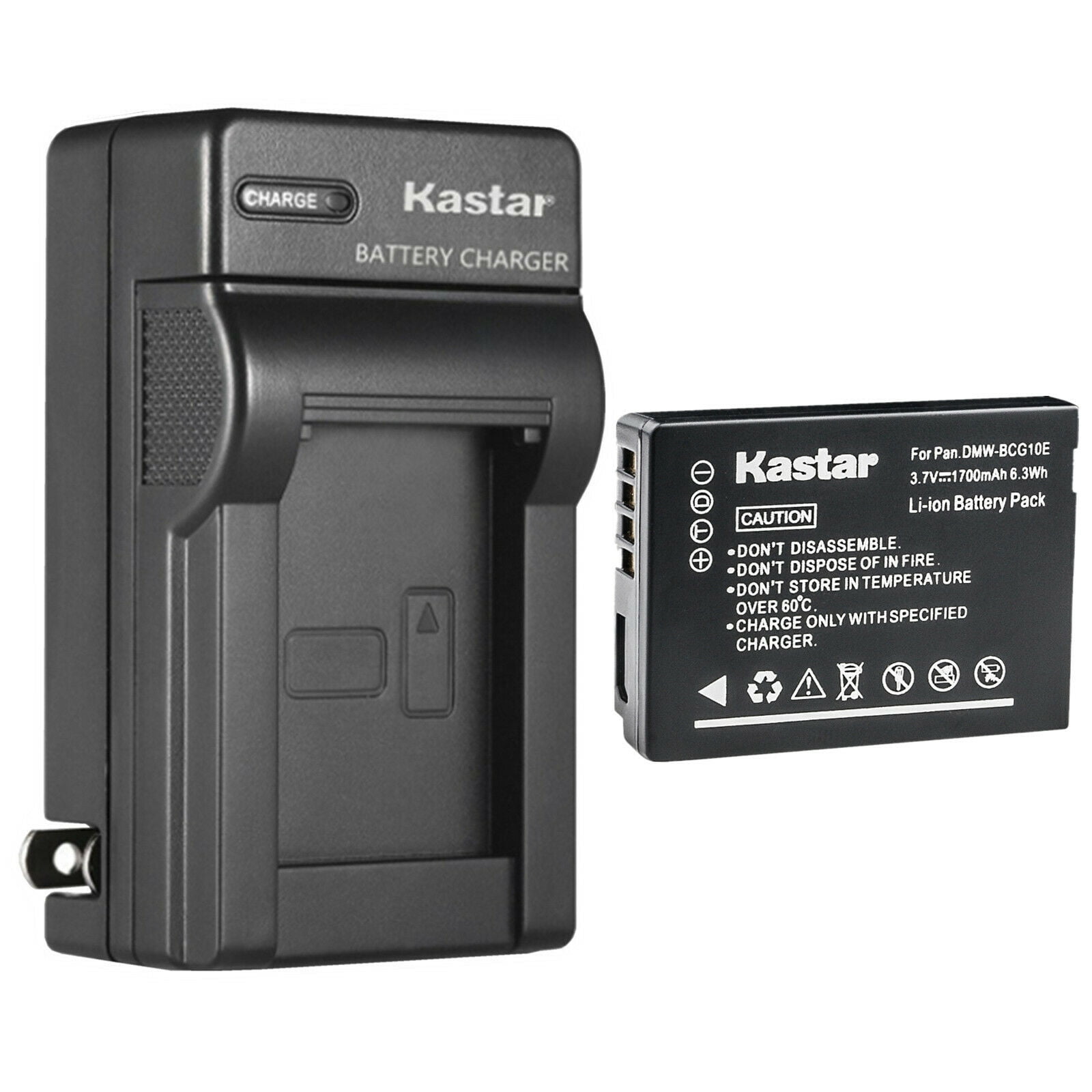PATONA Chargeur 3en1 Pour Batterie DMW-BCG10E - Compatible Panasonic Lumix DMC-TZ10 TZ20 Et Plus