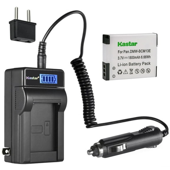 Kastar 1-Pack DMW-BCM13 Battery and LCD AC Charger Compatible with Panasonic DMW-BCM13, DMW-BCM13E, DMW-BCM13PP Battery, Panasonic VSK0800, VSK0801 Charger, Panasonic DMC-FT7 LZ40 ZS27 ZS30 ZS35 ZS100