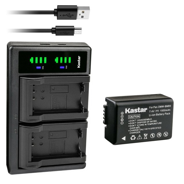 Kastar Battery LCD Wall Charger For Panasonic DMW-BMB9 - Fits Lumix DMC-FZ70 And More - 1500mAh