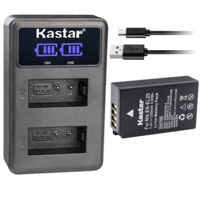 Kastar 1-Pack EN-EL20 Battery and LED2 USB Charger Compatible with Nikon EN-EL20 Nikon EN-EL20a Battery, Nikon MH-27 MH-27a Nikon MH-29 MH-29a Charger