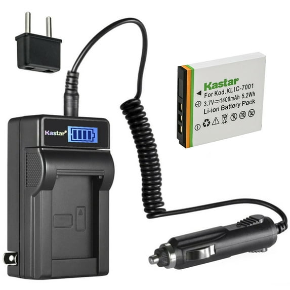 Kastar 1-Pack KLIC-7001 Battery and LCD AC Charger Compatible with Optima 2338, Optima 2338mt, MEDION Life P47350, Life S47000, Life X47006, MD85416, MD85562, MD86063, MD86084, MD86288, MD86390