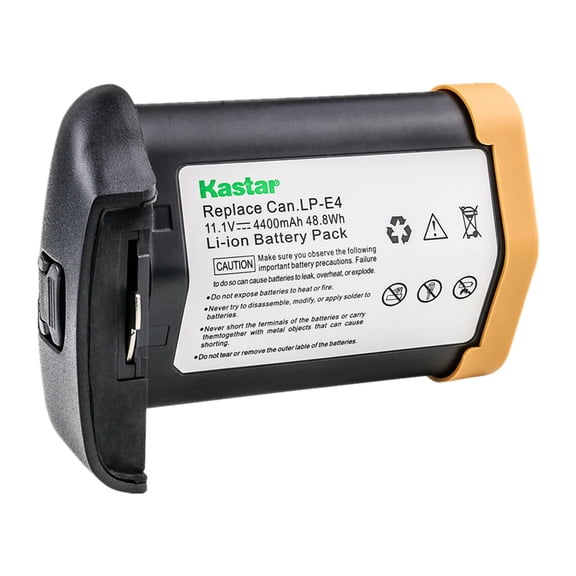 Kastar 1-Pack LP-E4 Battery 11.1V 4400mAh Replacement for Canon EOS 1D C, EOS 1D X, EOS 1D X Mark II, Mark 2, EOS 1D Mark III, Mark 3, EOS 1Ds Mark III, Mark 3, EOS 1D Mark IV, Mark 4 Cameras