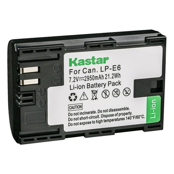 Kastar 1-Pack LP-E6 Battery Replacement for Canon EOS 6D, EOS 6D Mark II, EOS 7D, EOS 7D SV, EOS 7D Mark II, EOS 60D, EOS 60Da, EOS 70D, EOS 80D Camera