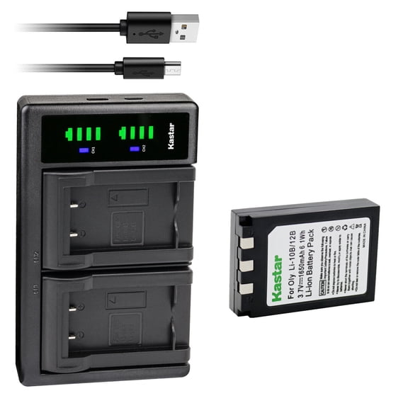Kastar 1-Pack Li-10B Battery and LTD2 USB Charger Compatible with Olympus MJU 1000, MJU Ferrari, Stylus 300, Stylus 300 Digital, Stylus 400, Stylus 400 Digital, Stylus 410, Stylus 410 Digital Camera