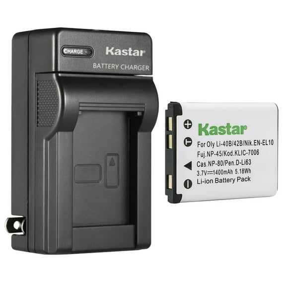 Kastar 1-Pack Li-42B Battery and AC Wall Charger Replacement for Olympus Stylus 550WP, Stylus 700, Stylus 710, Stylus 720SW, Stylus 725SW, Stylus 730, Stylus 740, Stylus 750, Stylus 760, Stylus 770SW