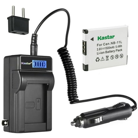 Kastar 1-Pack NB-11L Battery and LCD AC Charger Compatible with Canon IXUS 140, IXUS 145, IXUS 147, IXUS 150, IXUS 155, IXUS 157, IXUS 160, IXUS 165, IXUS 170, IXUS 172, IXUS 175, IXUS 177, IXUS 180