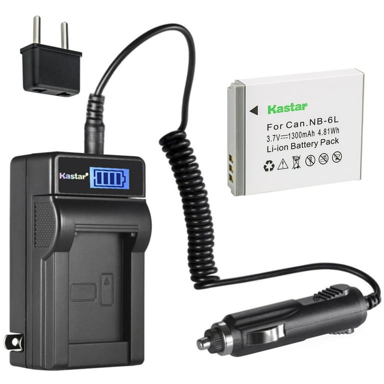 Kastar 1-Pack NB-6L Battery and LCD AC Charger Compatible with - Main Image