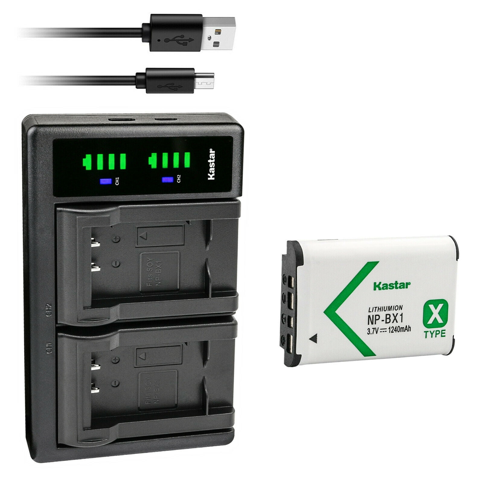 Kastar 2-Pack NPBX1 Battery and LTD2 USB Charger Replacement