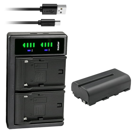 Kastar 1-Pack NP-F550 / NP-F570 Battery and LTD2 USB Charger Compatible with Savage Luminous Pro On-Camera Bi-Color LED Video Light, Other LED Video Lights