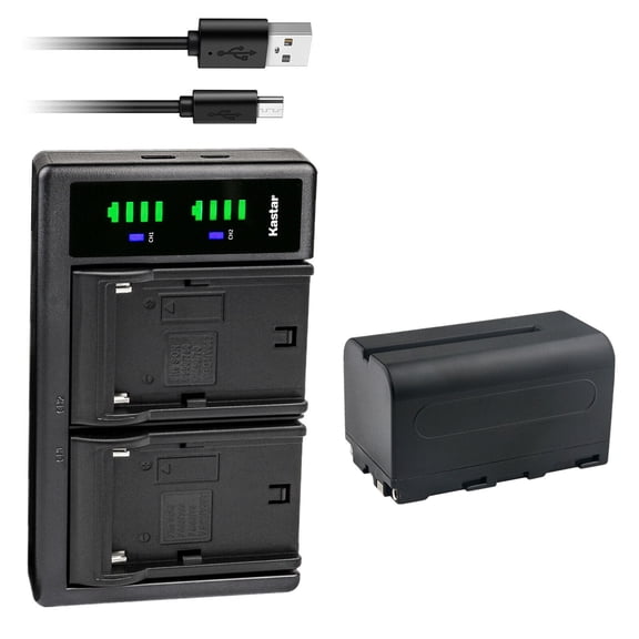 Kastar 1-Pack NP-F750 / NP-F770 Battery and LTD2 USB Charger Compatible with Neewer F100 F200 FW568 FW600 FZ200, ProAm USA Iris 7", USA Iris Pro 7", SWIT CM-S75C 7", SWIT CM-S75F 7" Field Monitor