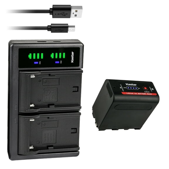 Kastar 1-Pack NP-F980EXP Battery and LTD2 USB Charger Compatible with Sony DCR-TRV735 DCR-TRV820 DCR-TRV9 DCR-TRV900 DCR-TV900 DCR-VX2001 DCR-VX2100 DCR-VX2100E DCR-VX700 DCR-VX9 DCR-VX9000 Camera