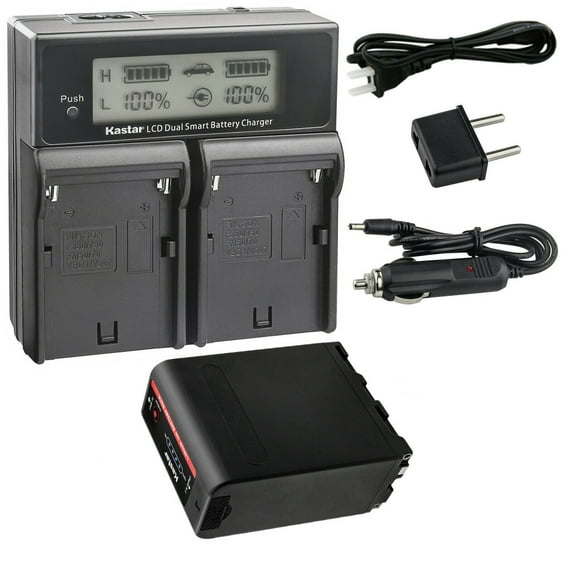 Kastar 1-Pack NP-F990EXP Battery and CH04 Dual Fast Charger Compatible with Sony CCD-TR818 CCD-TR840 CCD-TR845 CCD-TR87 CCD-TR8E CCD-TR910 CCD-TR913 CCD-TR917 CCD-TR918 CCD-TR930 CCD-TR940 Camera