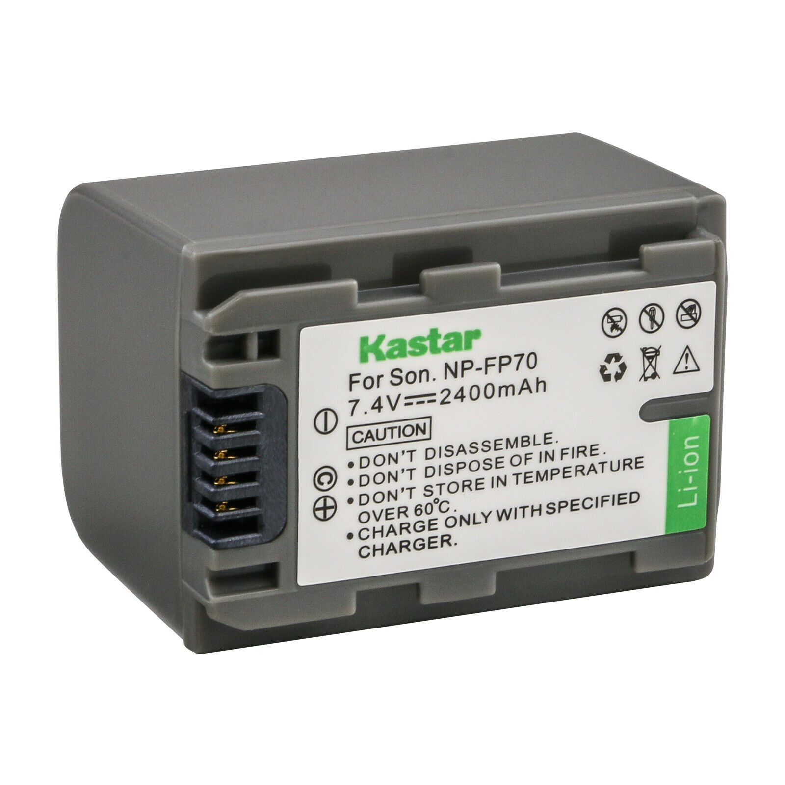 Vhbw Batteria Per Videocamera Sony DCR-HC Serie: 1900mAh, 7,2V, Li-Ion, Sostituisce NP-FP30/FP50/FP60/FP70/FP90