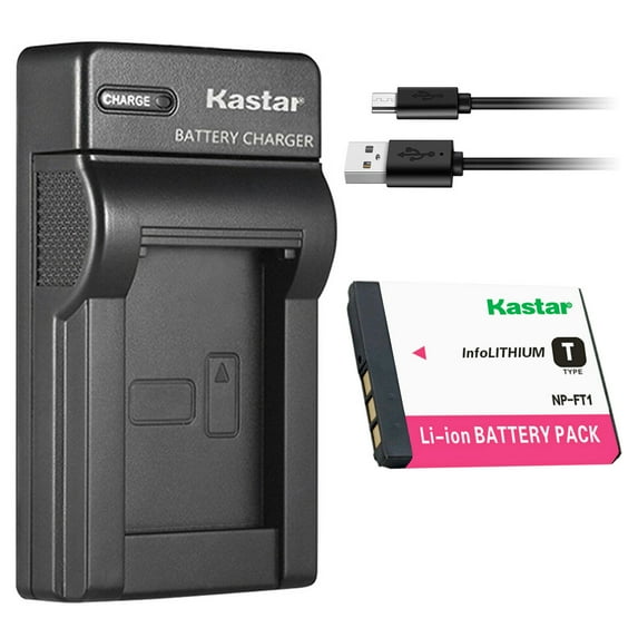 Kastar 1-Pack NP-FT1 Battery and Slim USB Charger Replacement for Sony Cyber-shot DSC-T3, Cyber-shot DSC-T3/B, Cyber-shot DSC-T3S, Cyber-shot DSC-T5, Cyber-shot DSC-T5/B, Cyber-shot DSC-T5/N Camera