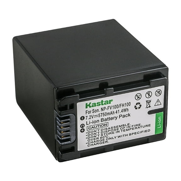 Kastar 1-Pack NP-FV100 Battery 7.2V 5750mAh Replacement for Sony HDR-CX360, HDR-CX370, HDR-CX380, HDR-CX390, HDR-CX400, HDR-CX410, HDR-CX430, HDR-CX455, HDR-CX510, HDR-CX540, HDR-CX550 Camcorder