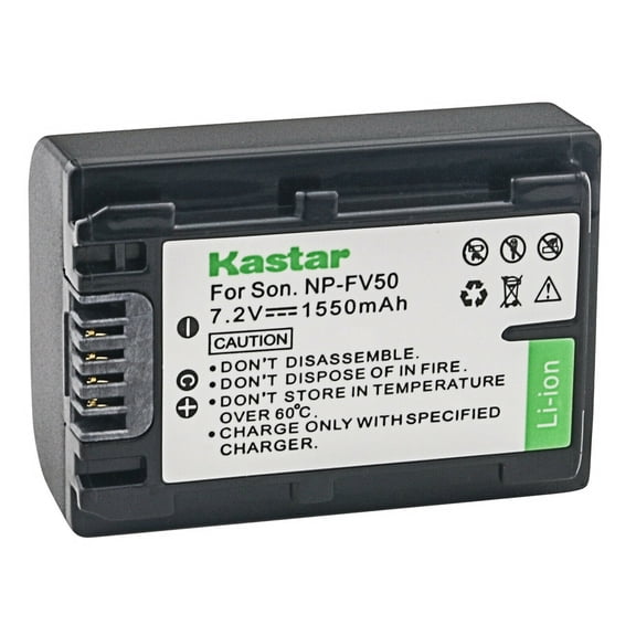 Kastar 1-Pack NP-FV50 Battery Replacement for Sony HDR-CX350, HDR-CX360, HDR-CX370, HDR-CX380, HDR-CX390, HDR-CX400, HDR-CX410, HDR-CX430, HDR-CX455, HDR-CX510, HDR-CX540, HDR-CX550, HDR-CX560 Camera