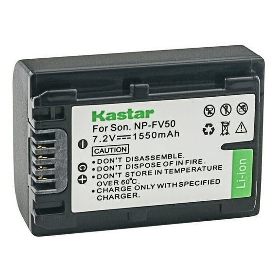 Kastar 1-Pack NP-FV50 Battery Replacement for Sony NP-FV30, NP-FV40, NP-FV50, NP-FV70, NP-FV70A, NP-FV90, NP-FV100 Battery, Sony BC-TRV, BC-VH1, AC-VQH10 Charger
