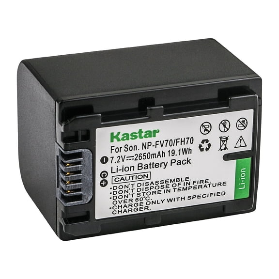 Kastar 1-Pack NP-FV70 Battery Replacement for Sony HDR-CX180, HDR-CX190, HDR-CX200, HDR-CX210, HDR-CX220, HDR-CX230, HDR-CX250, HDR-CX260V, HDR-CX280, HDR-CX290, HDR-CX300, HDR-CX305, HDR-CX320 Camera