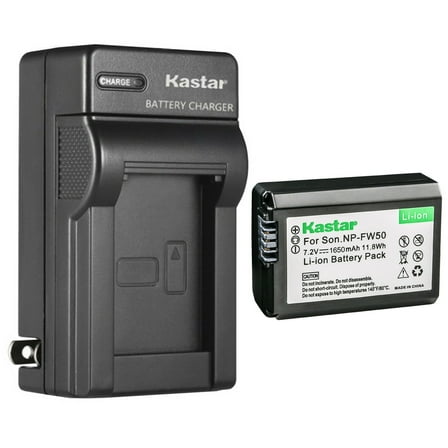 Kastar 1-Pack NP-FW50 Battery and AC Wall Charger Replacement for Sony Cyber-shot DSC-RX10 III, Cyber-shot DSC-RX10M3, Cyber-shot DSC-RX10 IV, Cyber-shot DSC-RX10M4, ILCE-3000, alpha α3000, a3000