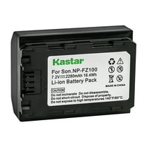 Kastar 1-Pack NP-FZ100 Rechargeable Li-ion Battery Replacement for Sony Alpha 7R V Full-Frame Mirrorless Interchangeable Lens Camera, Sony FX3, FX30 Cinema Camera, Cinema Line FX30 Super 35 Camera
