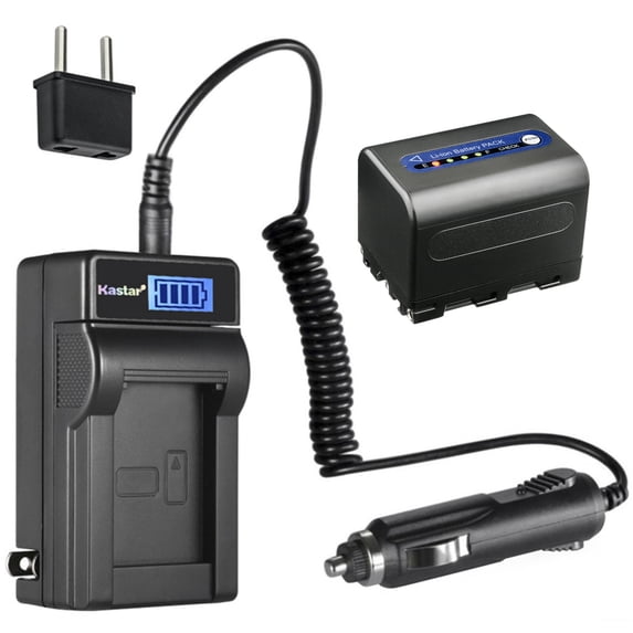 Kastar 1-Pack NP-QM71D Battery and LCD AC Charger Compatible with Sony HVR-A1, HVR-A1U DSLR-A100, CCD-TRV106, CCD-TRV108, CCD-TRV116, CCD-TRV118, CCD-TRV126, GV-D1000, GV-D1000E Video Walkman