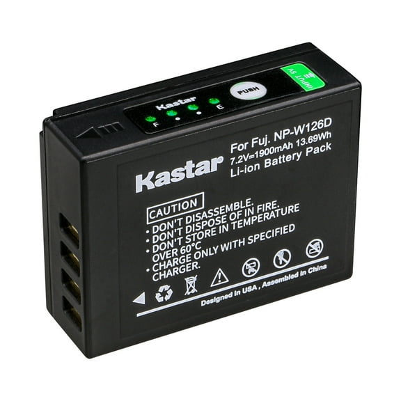 Kastar 1-Pack NP-W126D Battery Replacement for Fujifilm X100F, X100V, X-E1, X-E2, X-E2S, X-E3, X-E4, X-H1, X-M1, X-S10, X-T1, X-T2, X-T3, X-T10, X-T20, X-T30, X-T30 II, X-T100, X-T200 Cameras